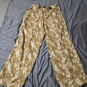 Tommy Hilfiger Mens Beige Camouflage Cargo Pants Size Large Wet Weather Tropical